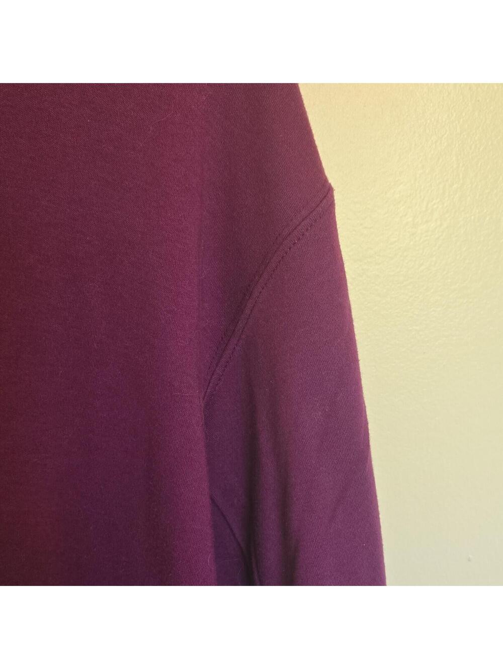 Peruvian Connection 100% Pima Cotton Knit Pullover Sweater Shirt Purple L Women - Picture 5 of 7